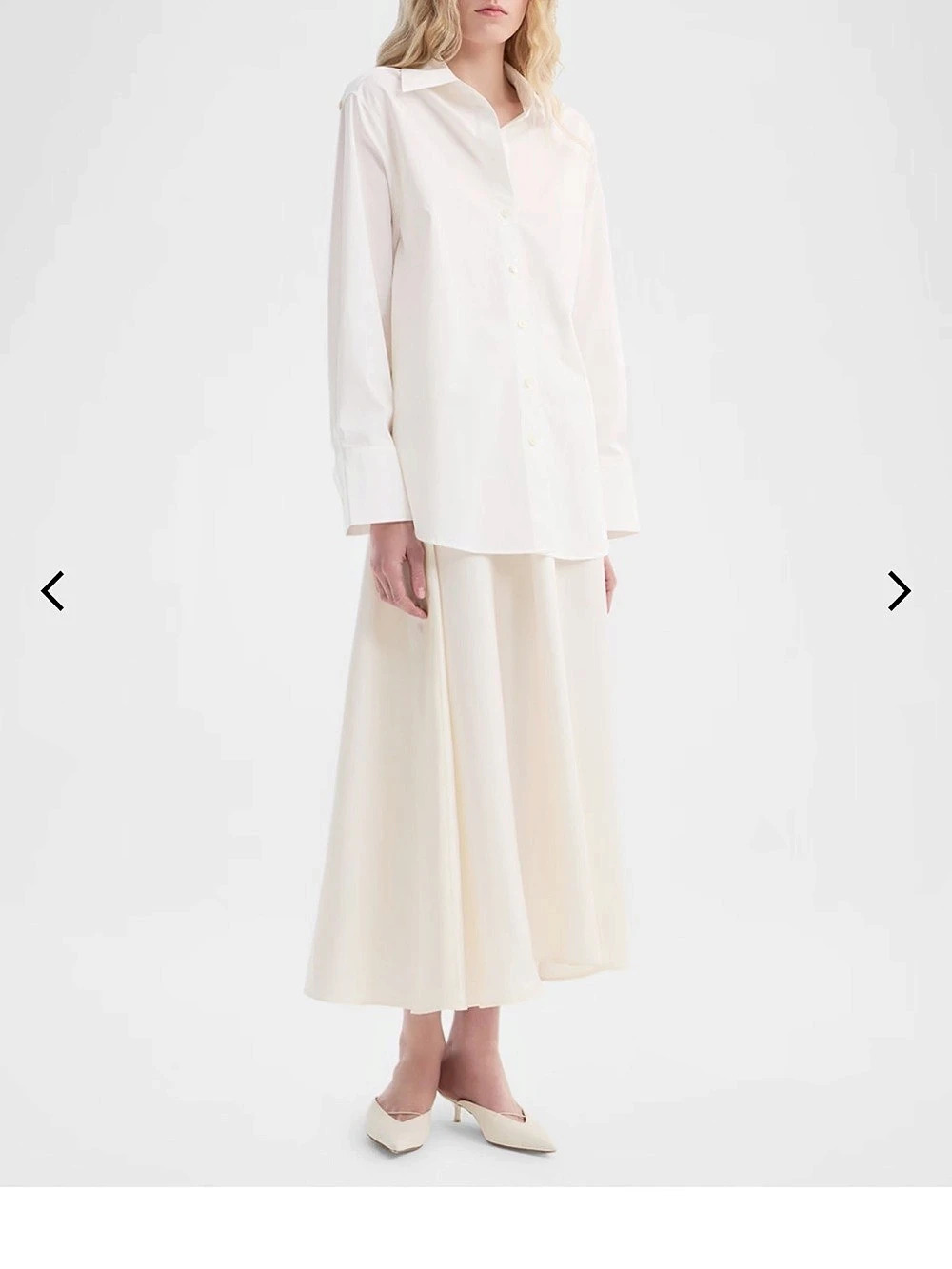 Róhe Shirt-Wrap Detailed Skirt White Like New - Picture 3 of 7